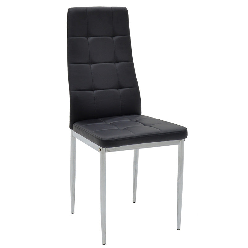 Chair Cube pakoworld PU black-chrome leg