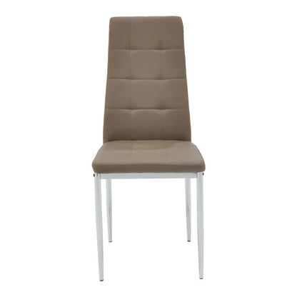 Chair Cube pakoworld PU mocha-chrome leg