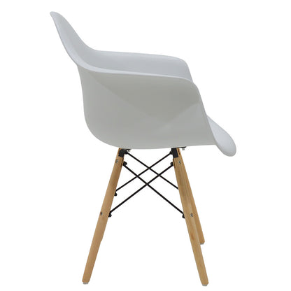 Propylene armchair Julita pakoworld white - oak