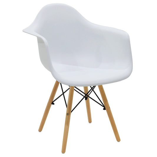 Propylene armchair Julita pakoworld white - oak