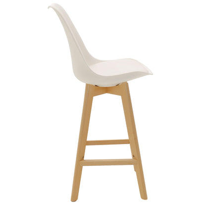 Bar stool Gaston pakoworld PP-PU white