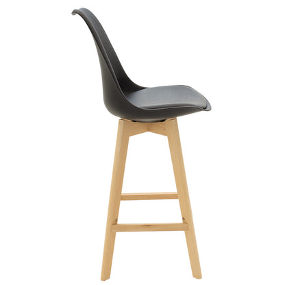 Bar stool Gaston pakoworld PP-PU black