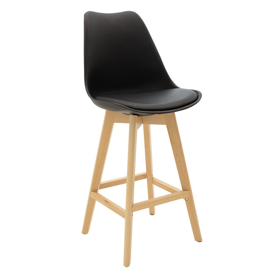 Bar stool Gaston pakoworld PP-PU black