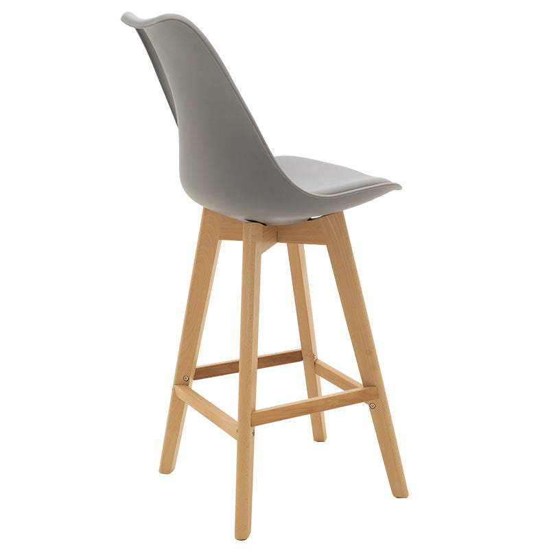 Bar stool Gaston pakoworld PP-PU grey