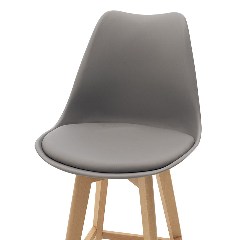 Bar stool Gaston pakoworld PP-PU grey