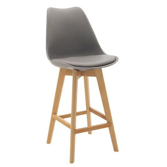 Bar stool Gaston pakoworld PP-PU grey