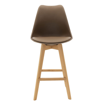 Gaston pakoworld stool bar PP with PU color mocha professional construction