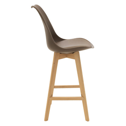 Gaston pakoworld stool bar PP with PU color mocha professional construction