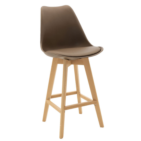 Gaston pakoworld stool bar PP with PU color mocha professional construction