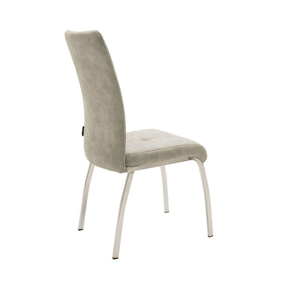 Chair Ariadne pakoworld pu grey antique-chrome leg 43x63x93cm