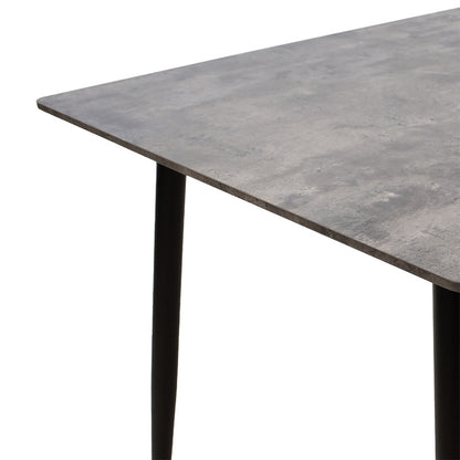 Dining table Cuba pakoworld MDF color grey cement-black 70x70x75cm