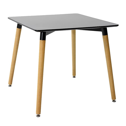 Dining table Natali MDF top black 80x80x75cm