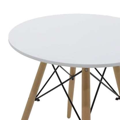 Dining table table Julita pakoworld MDF top white D60cm