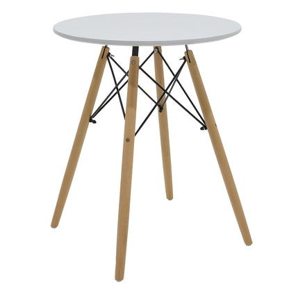 Dining table table Julita pakoworld MDF top white D60cm