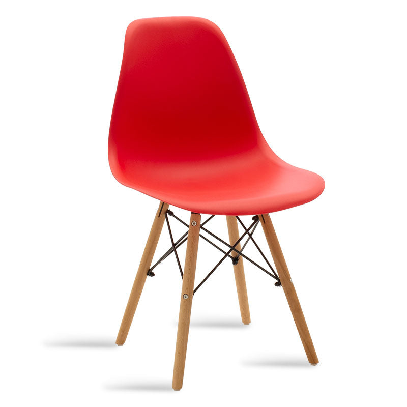 Chair Julita pakoworld PP red-oak leg