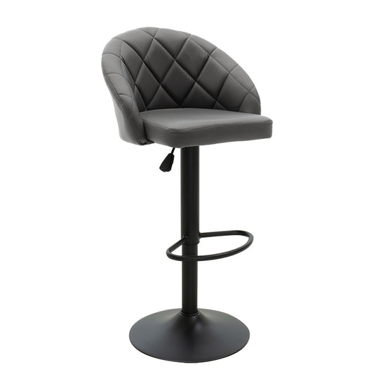 Bar stool Balina height adjustable black pu-black mtal 52x53x109cm