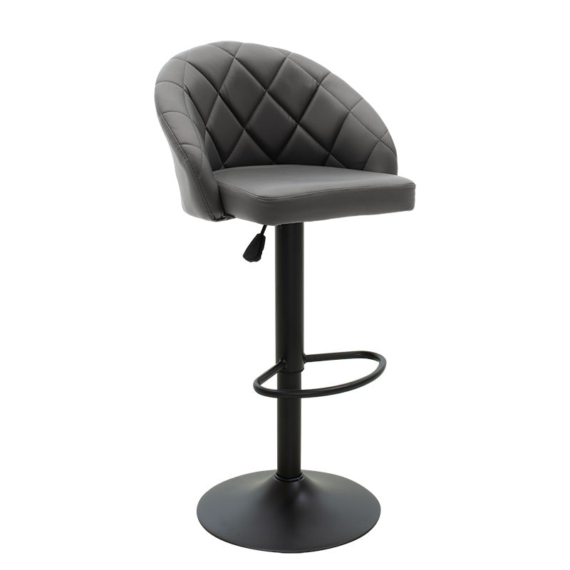 Bar stool Balina pakoworld height adjustable black pu-black mtal 52x53x109cm