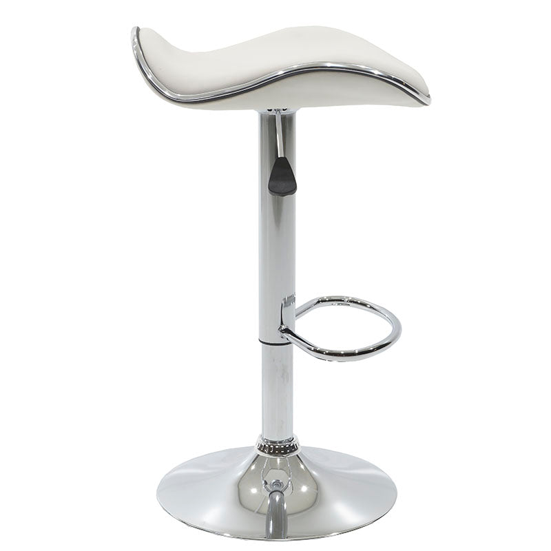 Bar stool Enzo pakoworld folding white pu-chrome metal 45x44x87cm