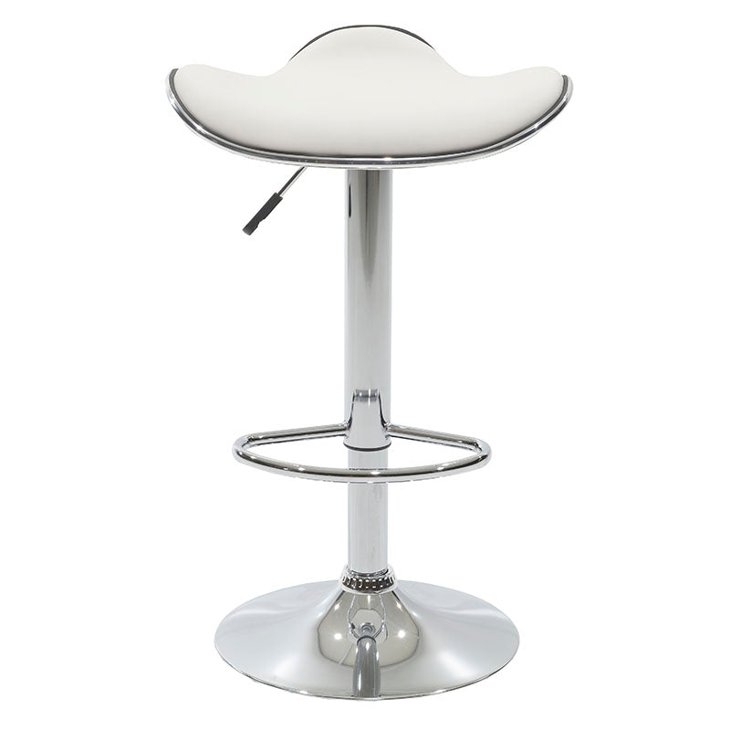 Bar stool Enzo pakoworld folding white pu-chrome metal 45x44x87cm