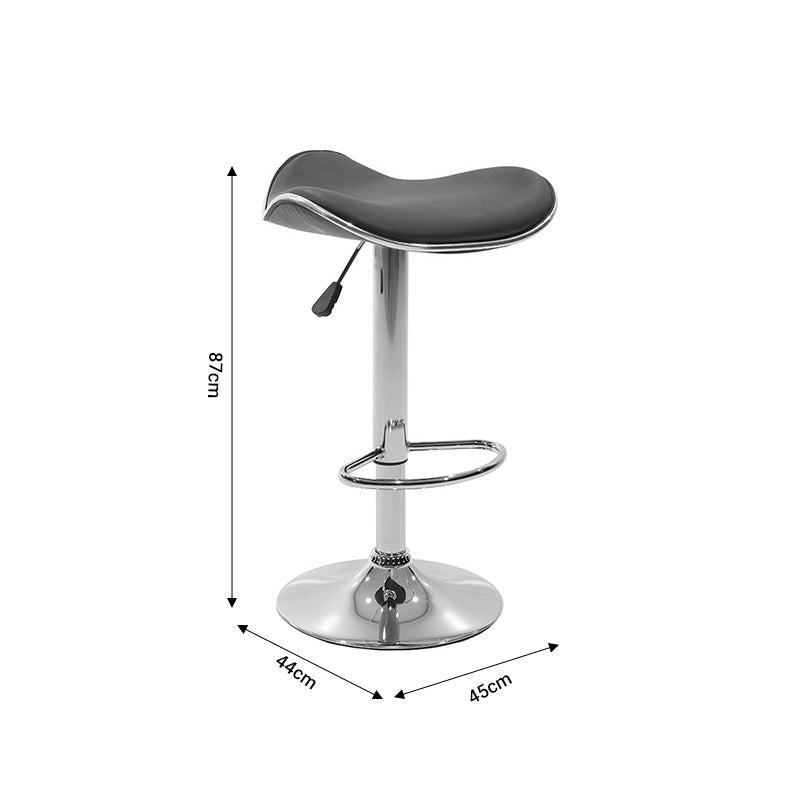 Bar stool Enzo pakoworld folding white pu-chrome metal 45x44x87cm