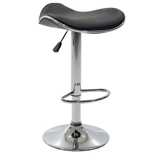 Bar stool Enzo pakoworld folding black pu-metal chrome 45x44x87cm