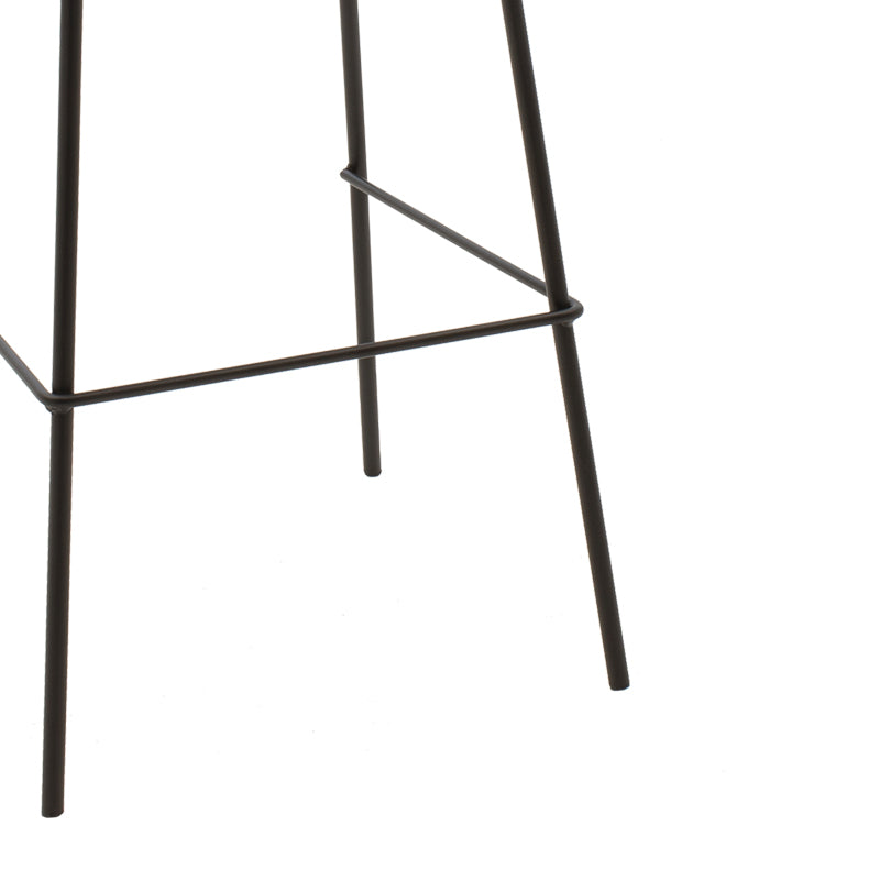 Bar stool Faith pakoworld antique anthracite pu-black metal 50x54x104cm