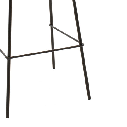 Bar stool Faith pakoworld antique anthracite pu-black metal 50x54x104cm