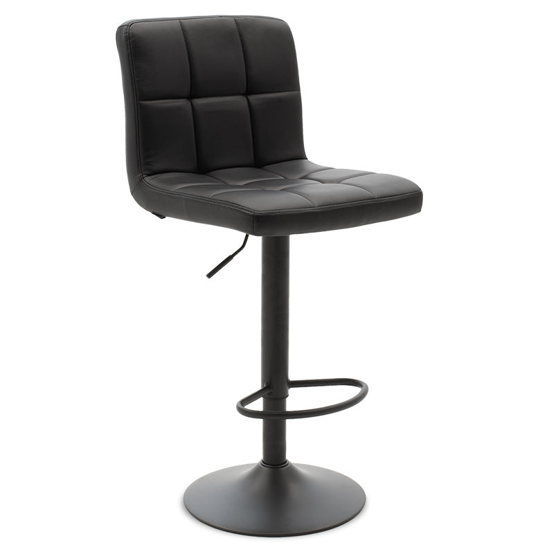 Bar stool Remina pakoworld folding black pu-black metal 45x53x112cm