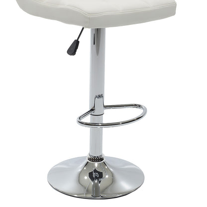 Bar stool Remina pakoworld folding white pu-chrome metal 45x53x112cm