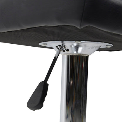 Bar stool Remina pakoworld folding black pu-metal chrome 45x53x112cm