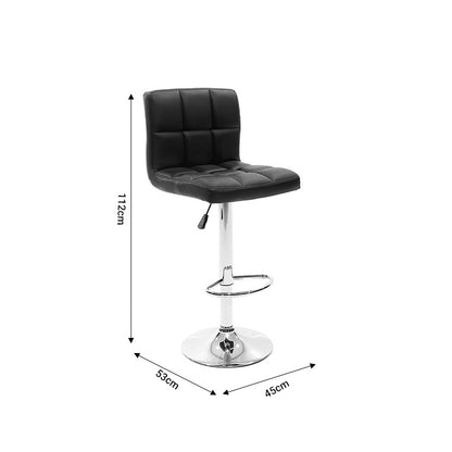 Bar stool Remina pakoworld folding black pu-metal chrome 45x53x112cm