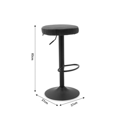 Bar stool True pakoworld folding antique gray pu-black metal D37x83cm