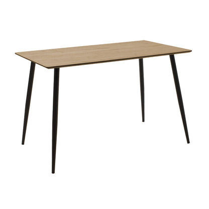 Dining table Cuba-Caron A set of 5 pakoworld MDF and pp in black-natural shade 120x70x76cm