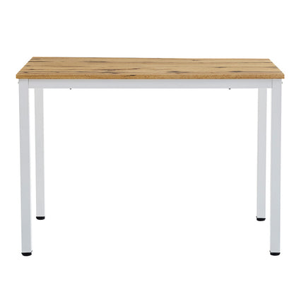 Dining table Witte pakoworld MDF/Metal in sonoma color with white leg 110x70x76cm