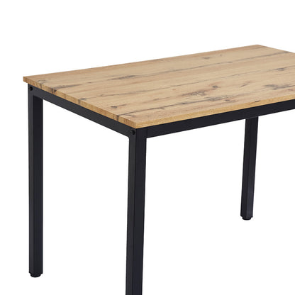 Dining table Witte pakoworld MDF/Metal in sonoma color with black leg 110x70x76cm