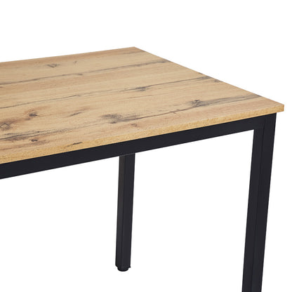 Dining table Witte pakoworld MDF/Metal in sonoma color with black leg 110x70x76cm