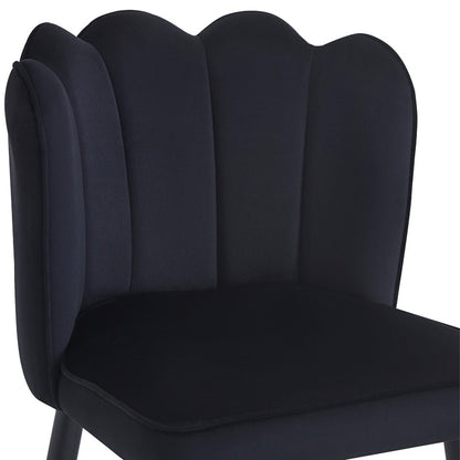 Bar stool Velvi pakoworld velvet in black color 43X62X95cm