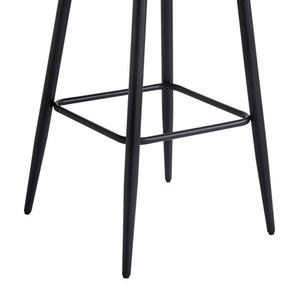 Bar stool Velvi pakoworld velvet in rotten apple color 43x62x95cm