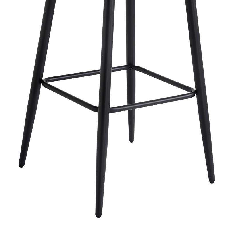 Bar stool Velva pakoworld velvet in black color 49x63x113cm