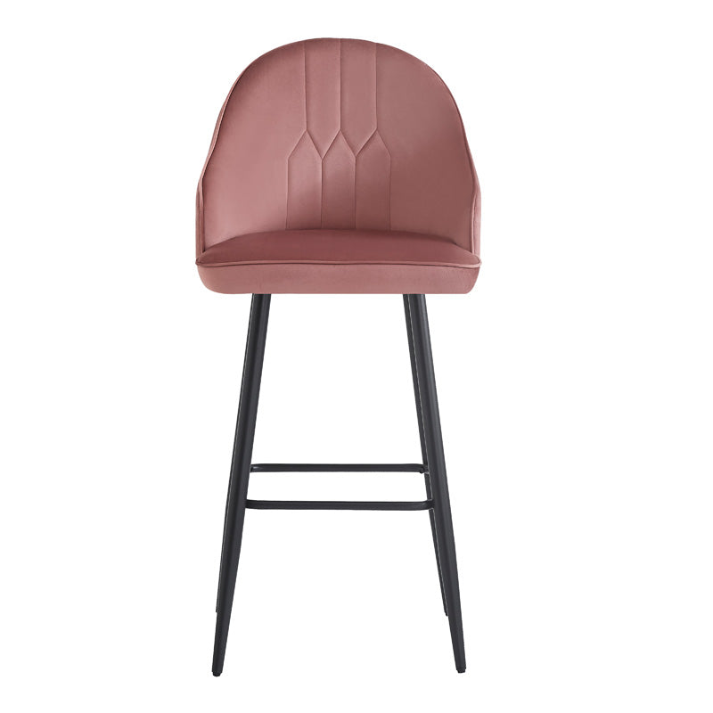 Bar stool Velva pakoworld velvet in rotten apple color 49x63x113cm
