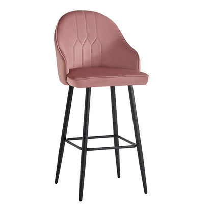 Bar stool Velva pakoworld velvet in rotten apple color 49x63x113cm
