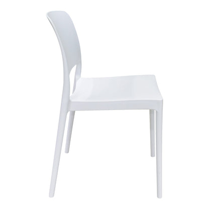 Chair Fenxy pakoworld pp in white color 38x42x77cm
