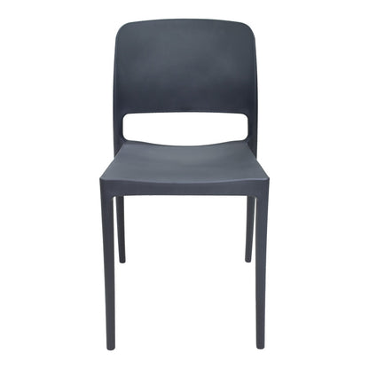 Chair Fenxy pakoworld pp in black color 38x42x77cm