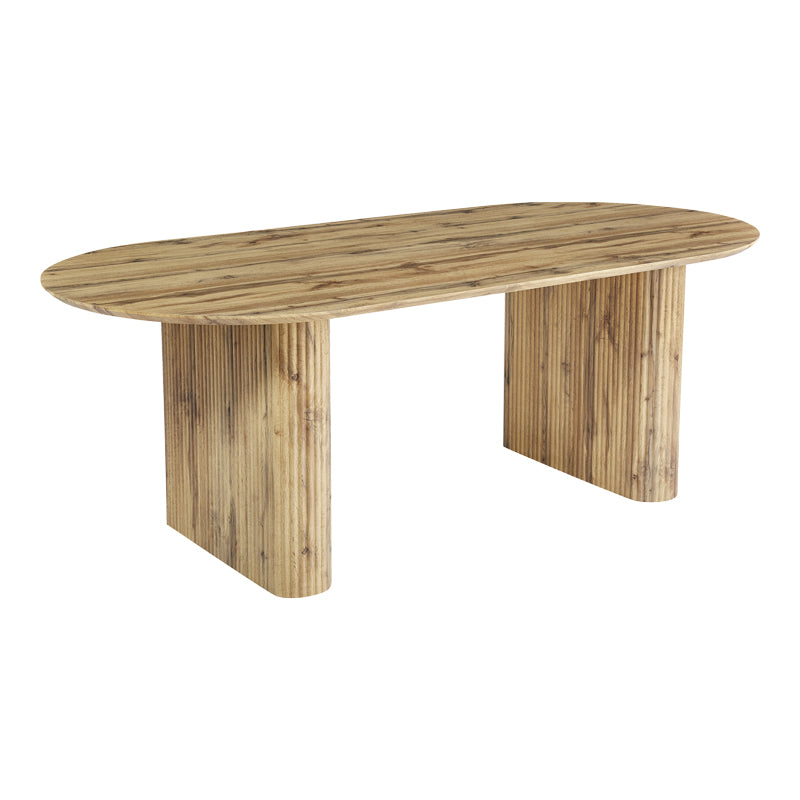 Dining table Nembou pakoworld mdf in oak color 210x100x76cm