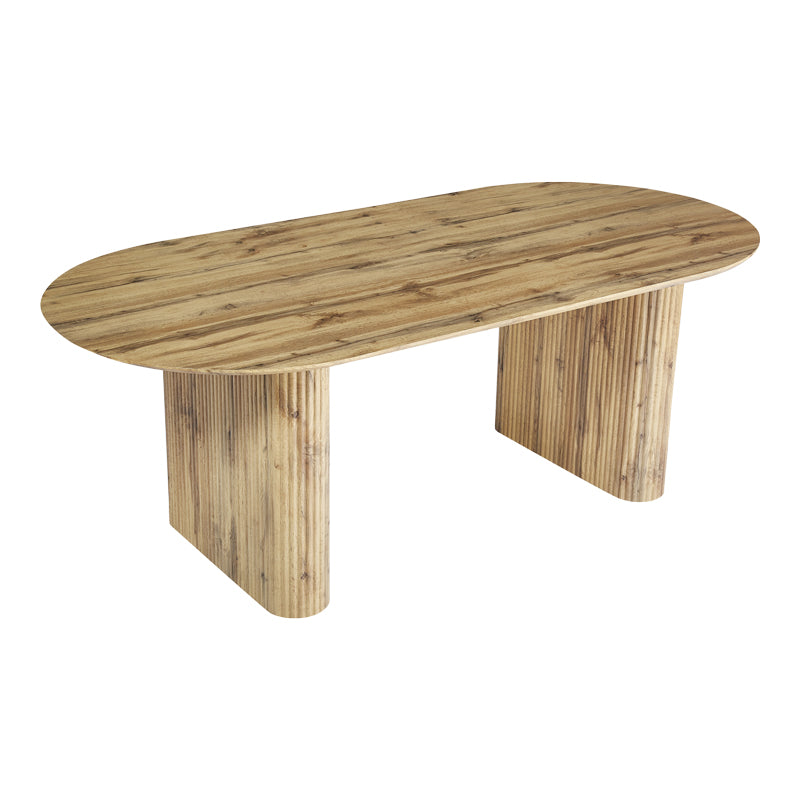 Dining table Nembou pakoworld mdf in oak color 210x100x76cm