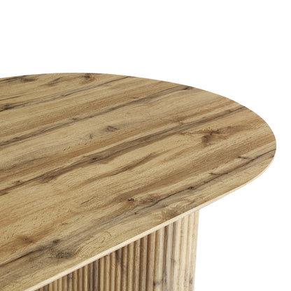 Dining table Nembou pakoworld mdf in oak color 210x100x76cm