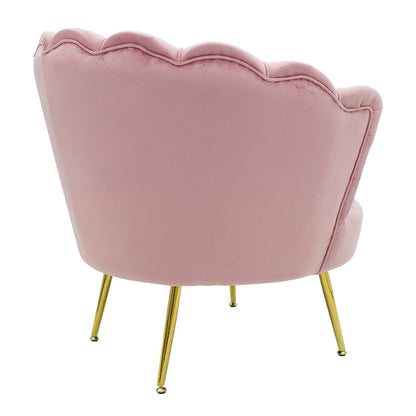 Armchair Daimon pakoworld velvet pink-golden 79x74x78cm