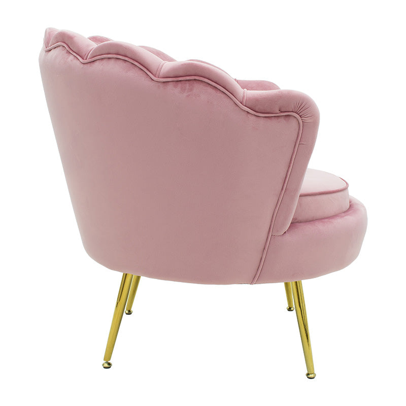 Armchair Daimon pakoworld velvet pink-golden 79x74x78cm