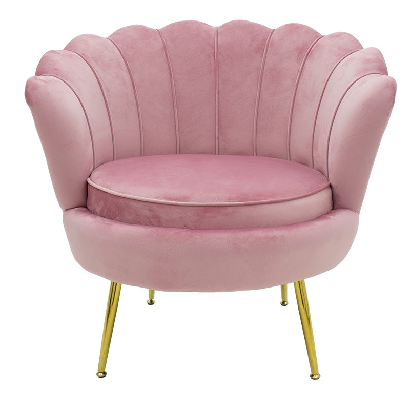 Armchair Daimon pakoworld velvet pink-golden 79x74x78cm