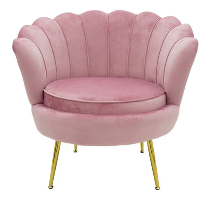 Armchair Daimon pakoworld velvet pink-golden 79x74x78cm